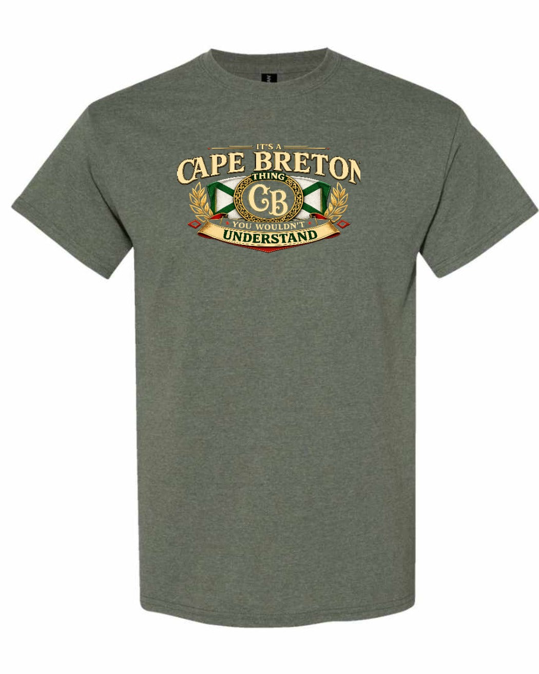 Cb Understand Men's Tee in Heather Military Green
