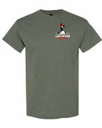 Lake Patrol Left Chest and Back Men's Tee in Heather Military Green