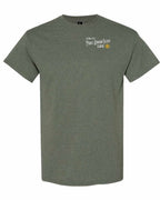 Living the PEI Life Yellow Compass Left Chest Men's Tee