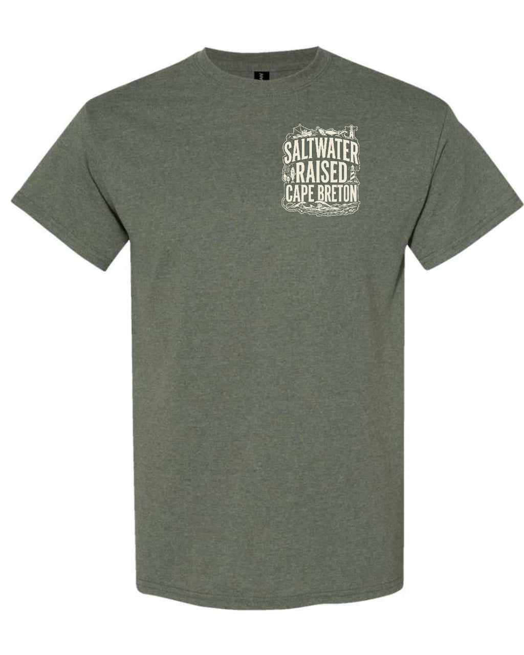 CB Saltwater Raised Folk Left Chest Men's Tee