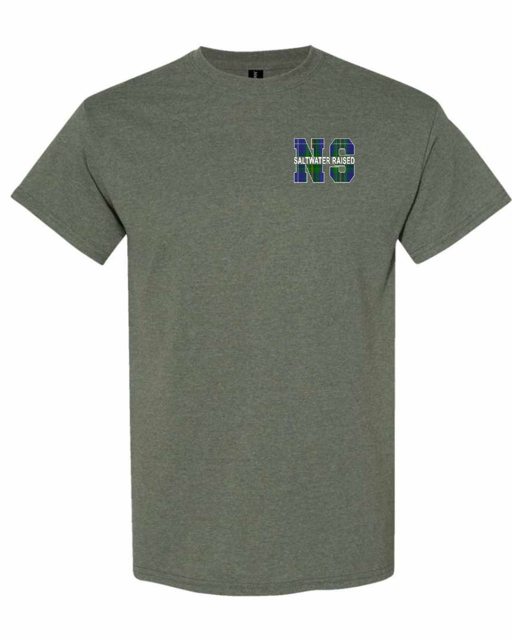 NS Saltwater Raised NS Left Chest and Back Men's tee