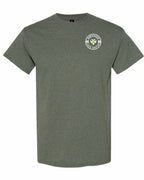 Born and Raised CB Heart Flag Left Chest & Back Men's Tee