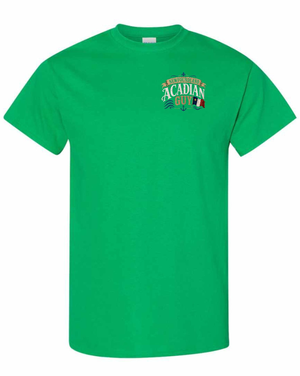 Newfoundland Guy Left Chest Men's Tee in Irish Green