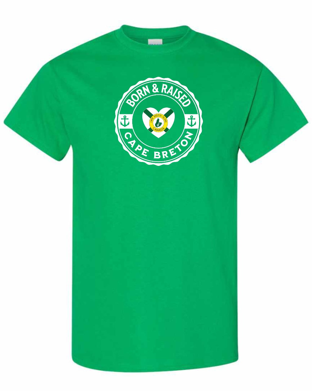 Born and Raised CB Heart Flag Men's Tee