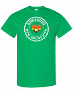 Born and Raised Nb Heart Flag 1 Men's Tee in Irish Green