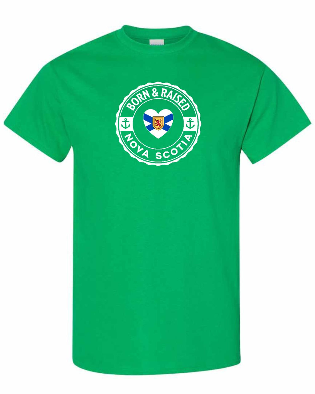Born and Raised NS Heart Flag Men's Tee