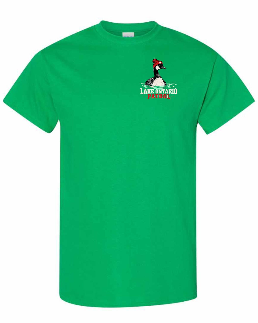 Lake Patrol Left Chest and Back Men's Tee in Irish Green