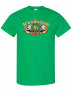Newfoundland Thing Badge Full Front Men's Tee in Irish Green