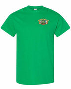 Newfoundland Thing Badge Left Chest and Back Men's Tee in Irish Green