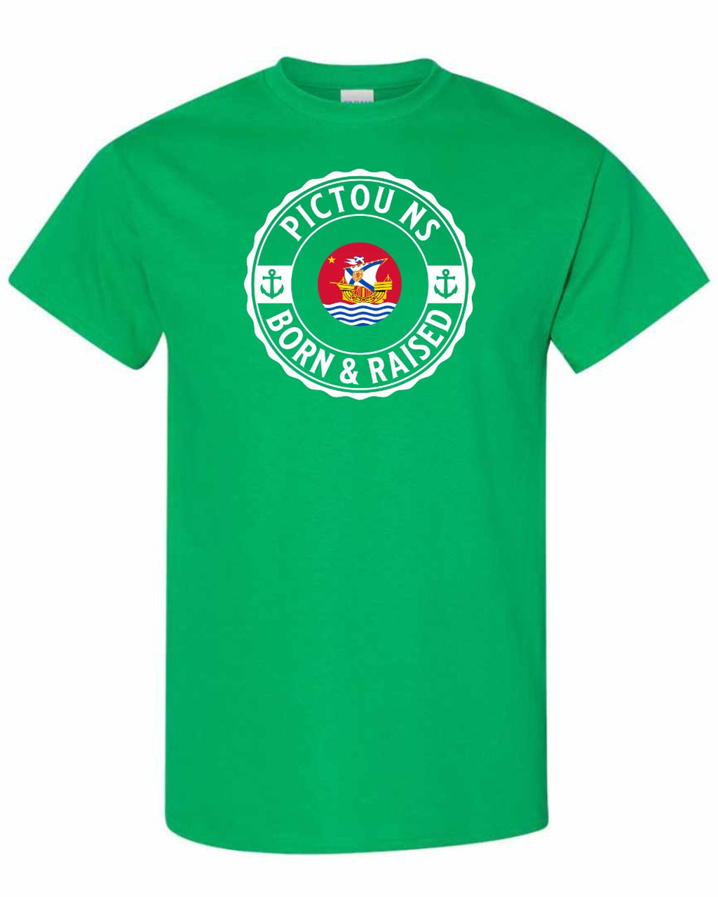 Pictou Born Raised Men's Tee in Irish Green