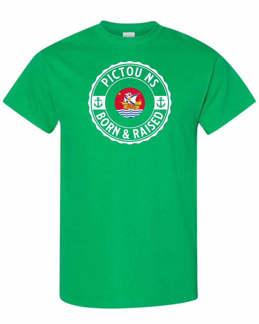 Pictou Born Raised Men's Tee in Irish Green