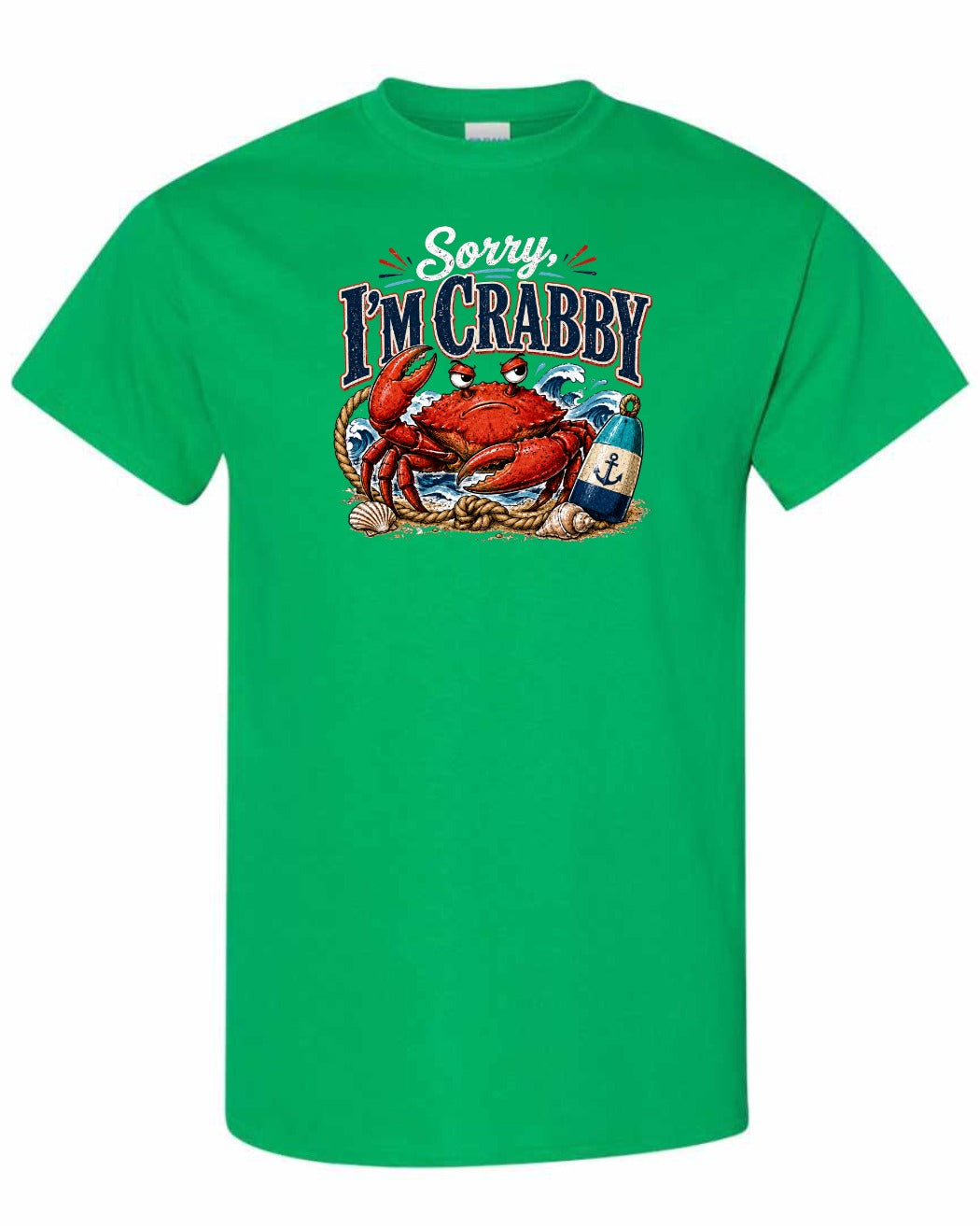 Sorry Im Crabby Men's Tee in Irish Green