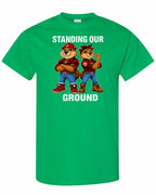 Standing Our Ground Full Front Men's Tee in Irish Green