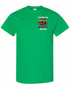 Standing Our Ground Left Chest and Back Men's Tee in Irish Green