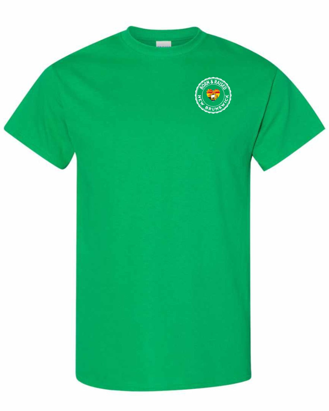 Born and Raised NB Heart Flag Left Chest Men's Tee