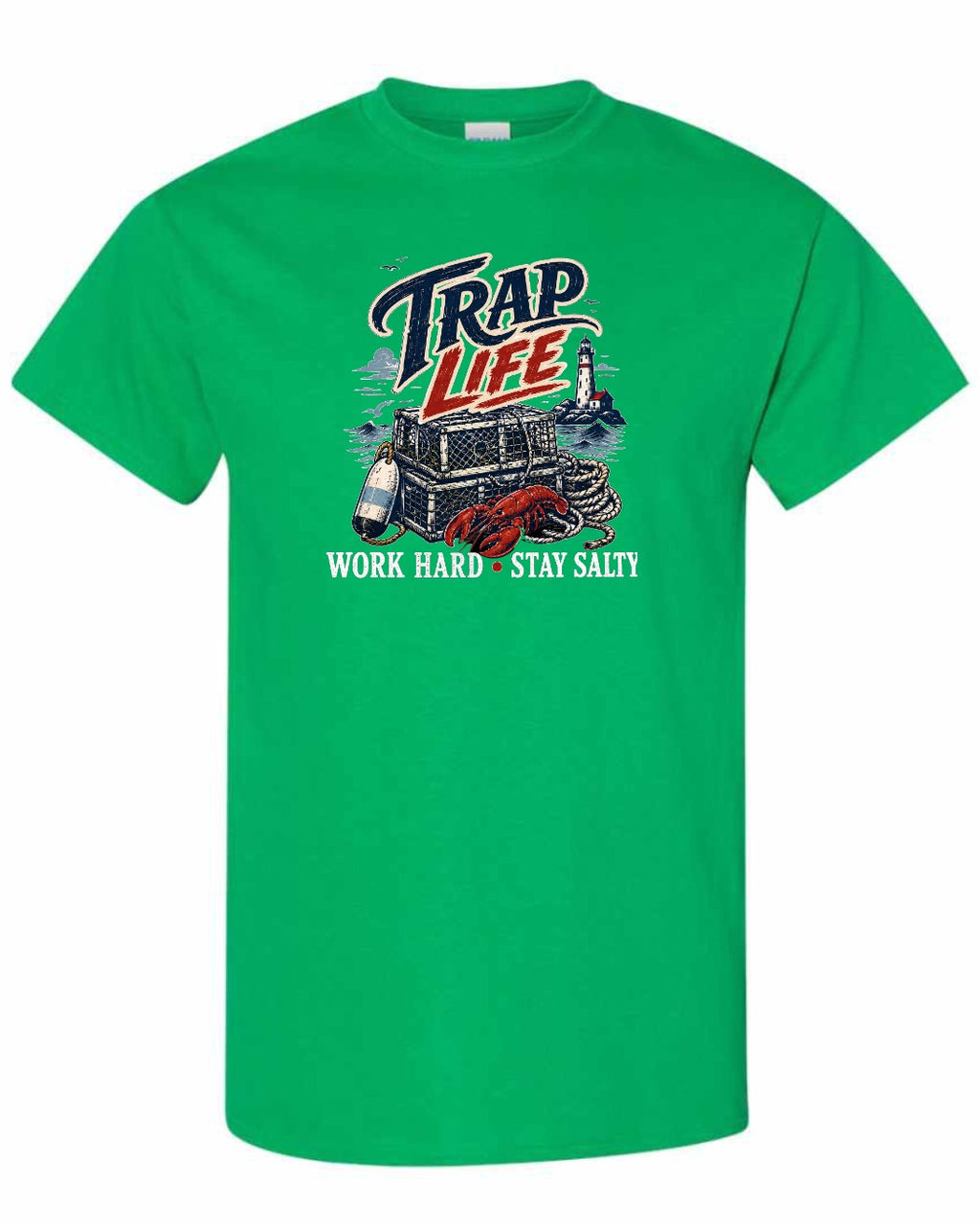 Trap Life Men's Tee in Irish Green