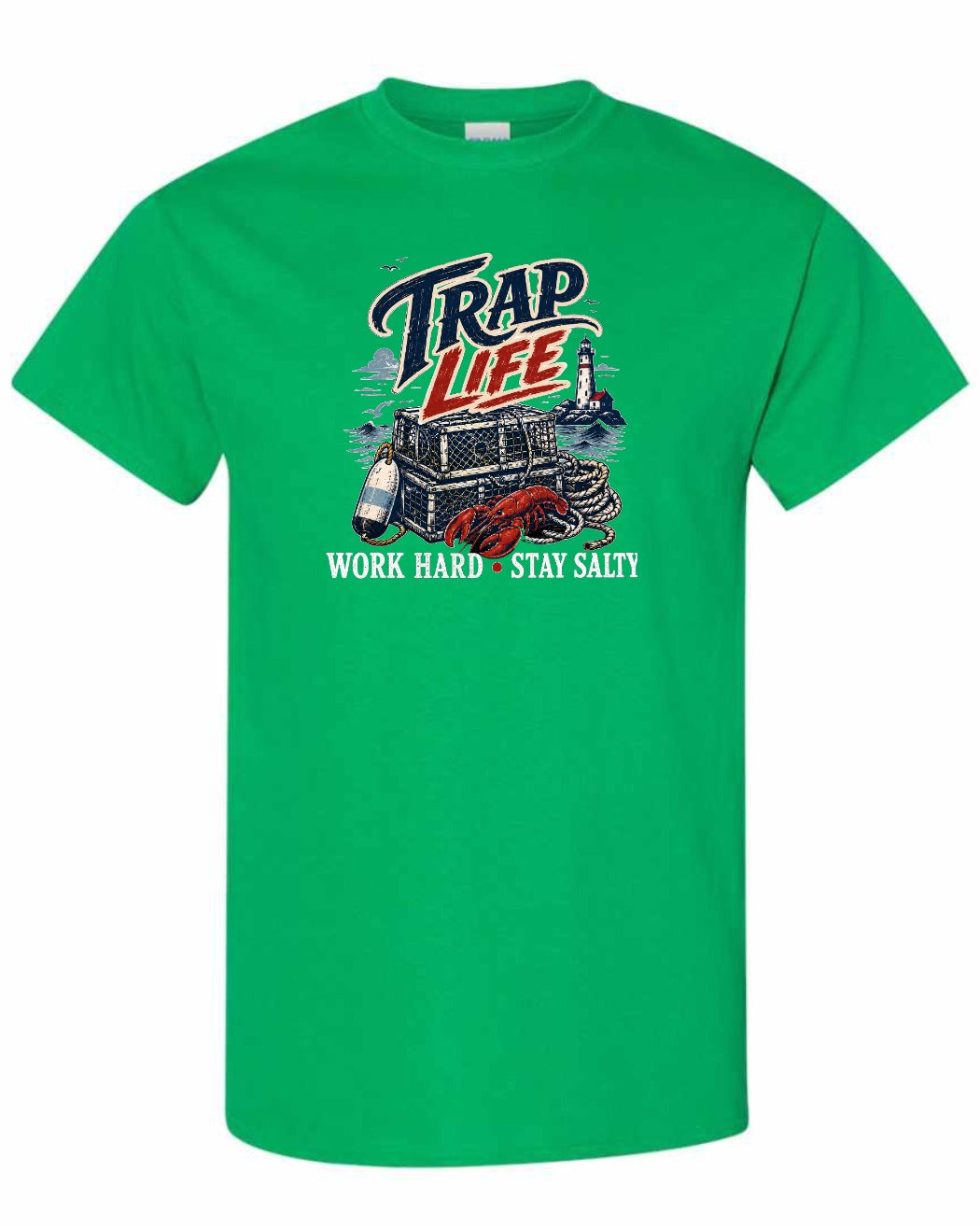 Trap Life Men's Tee in Irish Green