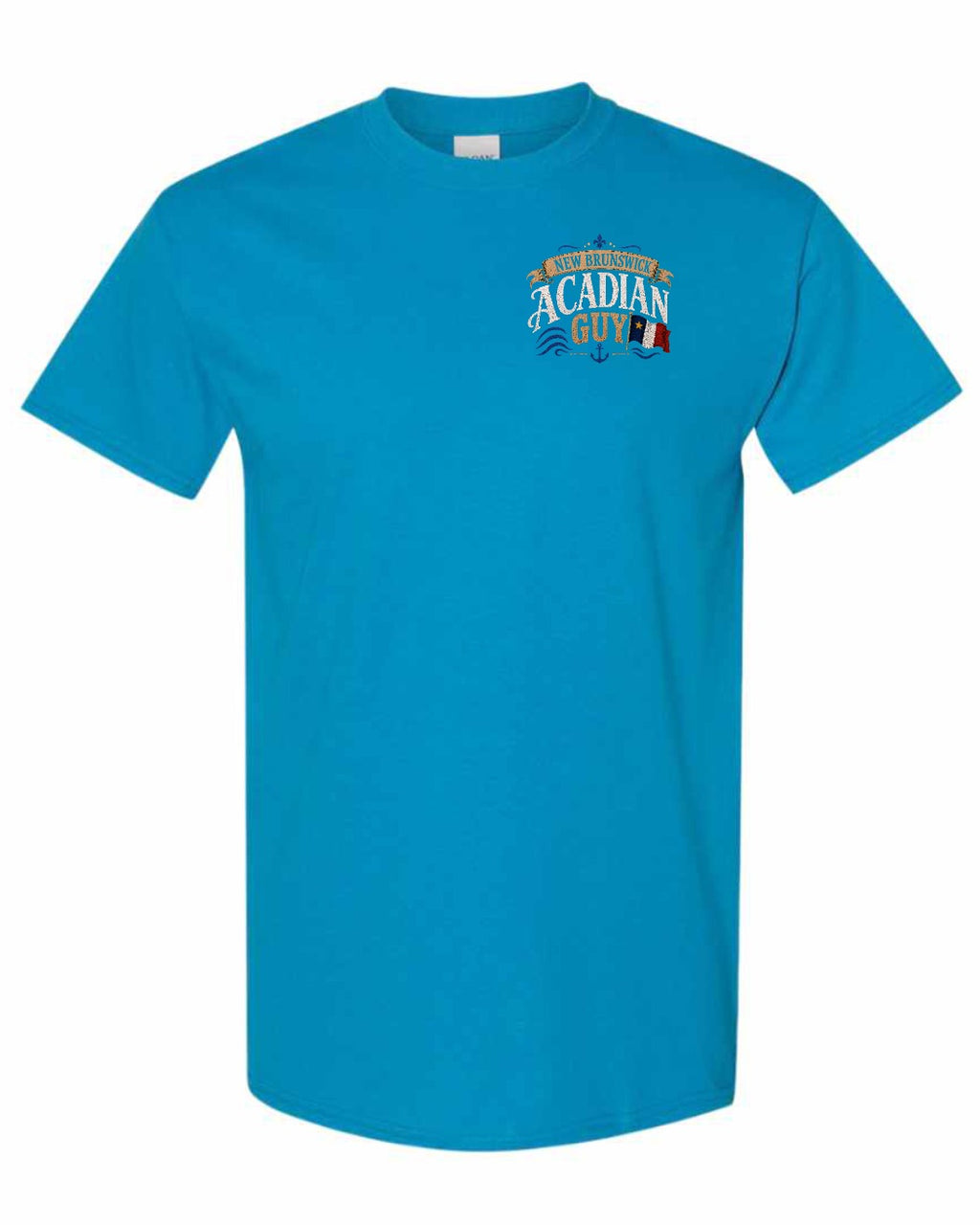 New Brunswick Guy Left Chest Men's Tee in Sapphire
