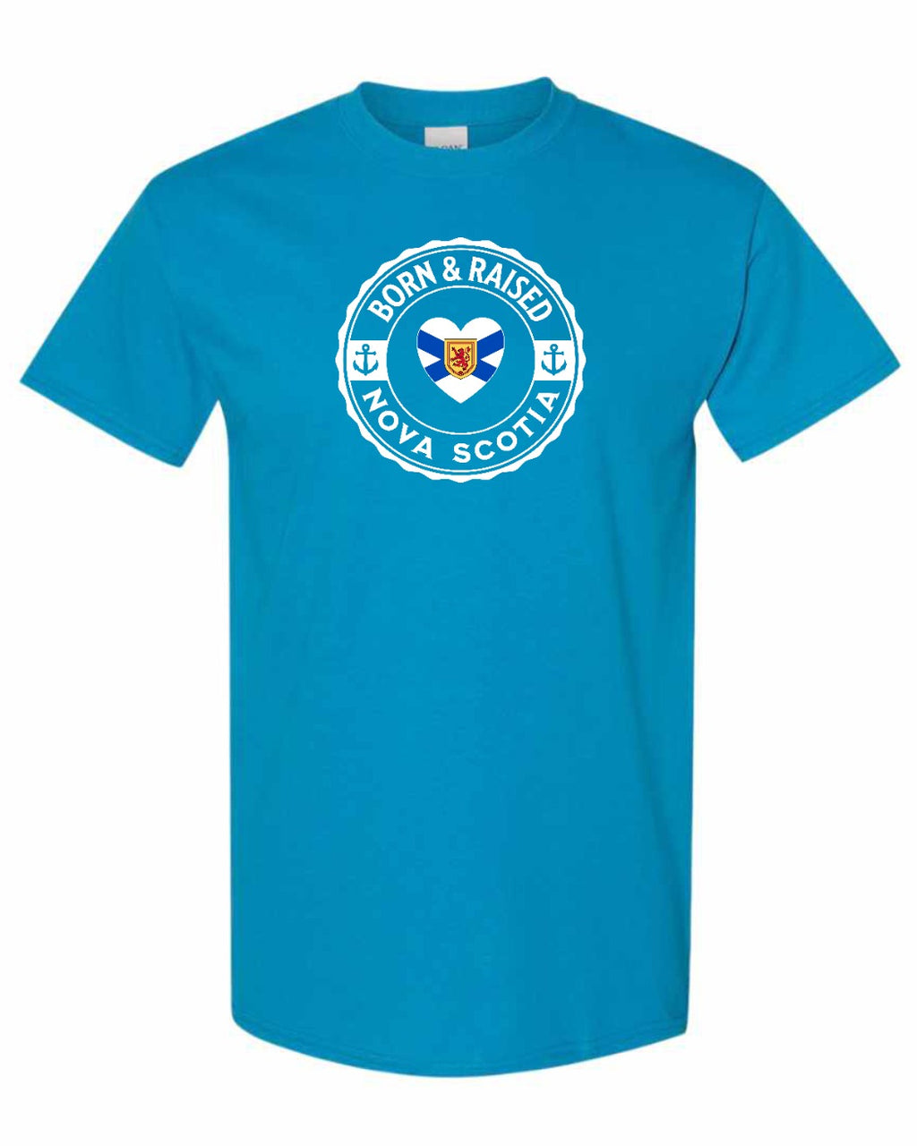 Born and Raised NS Heart Flag Men's Tee