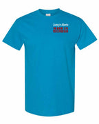 Living in Alberta Made in PEI Left Chest Men's Tee