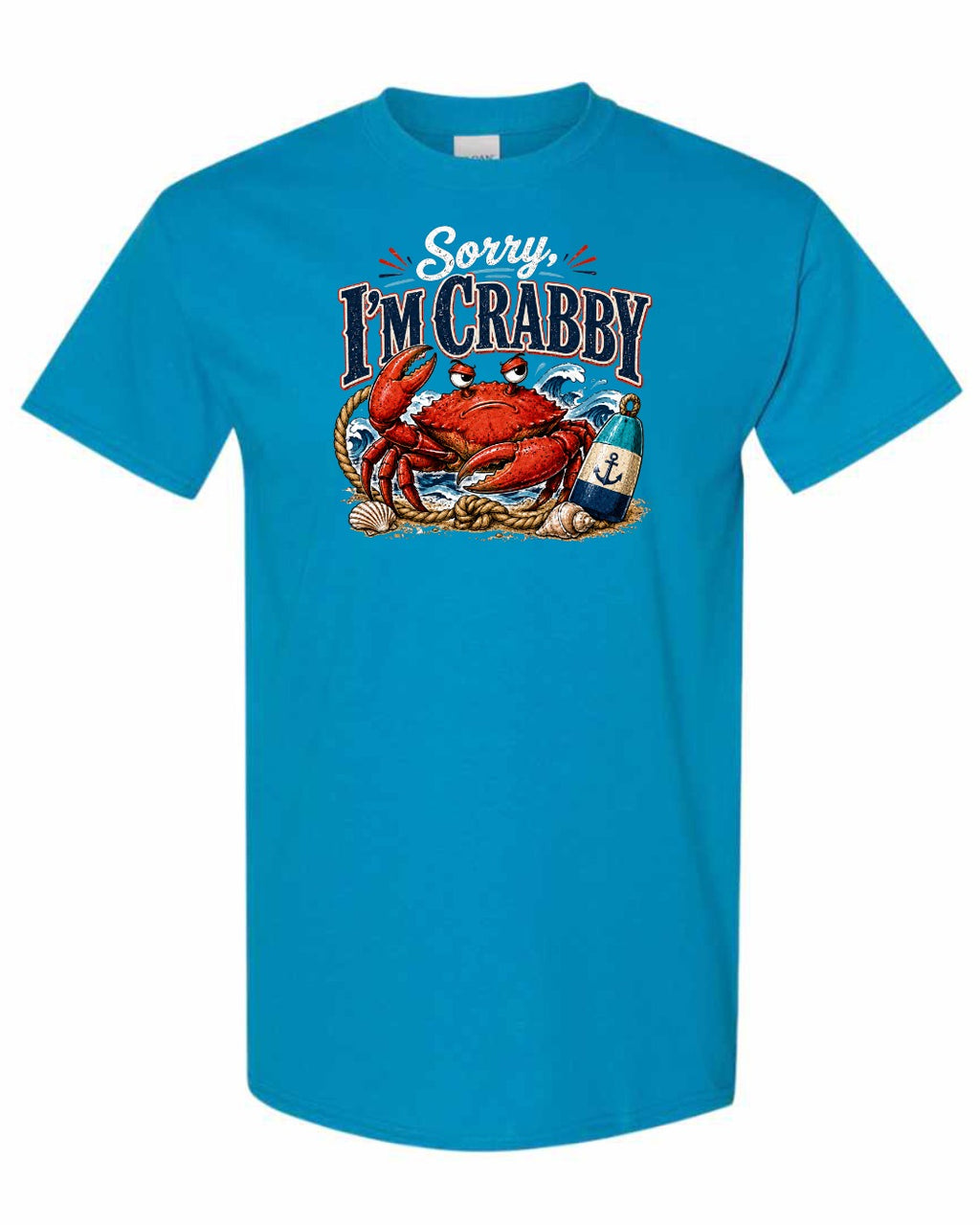Sorry Im Crabby Men's Tee in Sapphire
