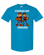 Standing Our Ground Full Front Men's Tee in Sapphire