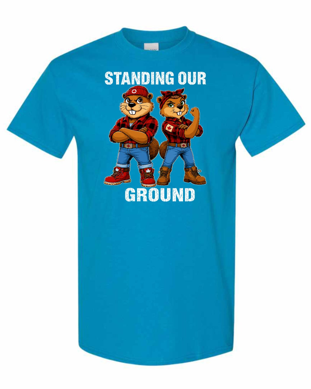 Standing Our Ground Full Front Men's Tee in Sapphire