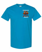Standing Our Ground Left Chest and Back Men's Tee in Sapphire