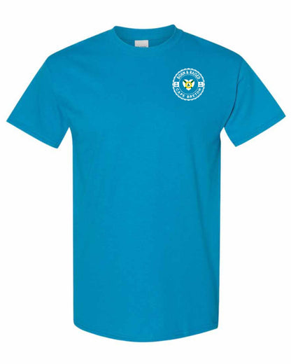 Born and Raised CB Heart Flag Left Chest Men's Tee