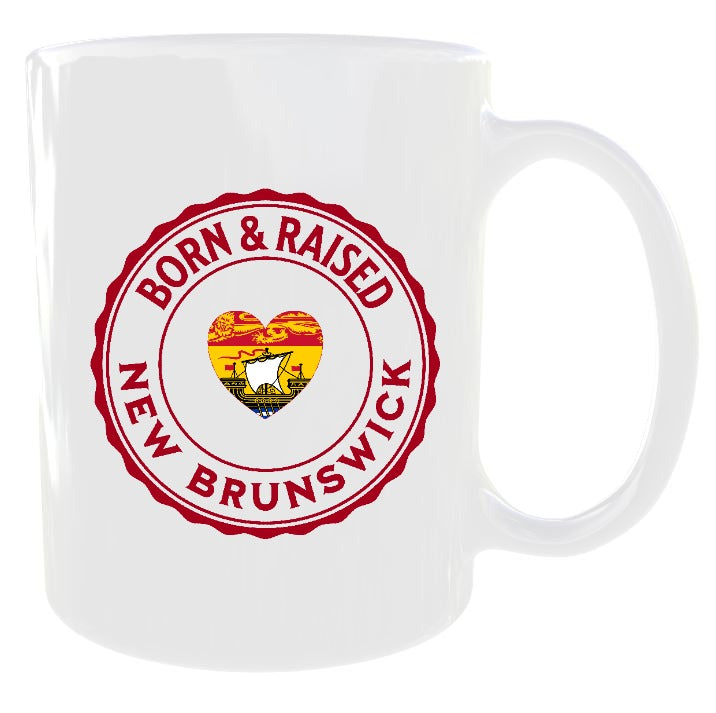 Born & Raised Heart Flag NB Mug