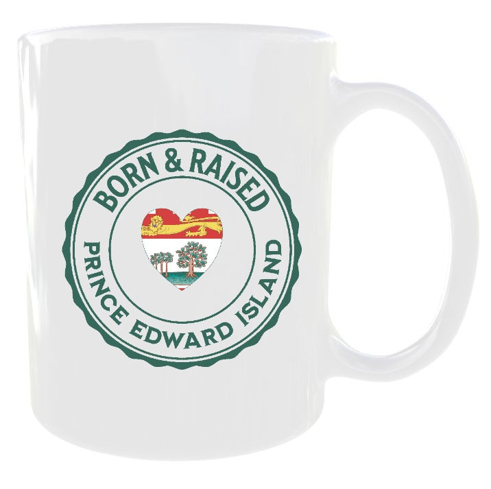 Born & Raised Heart Flag PEI Mug