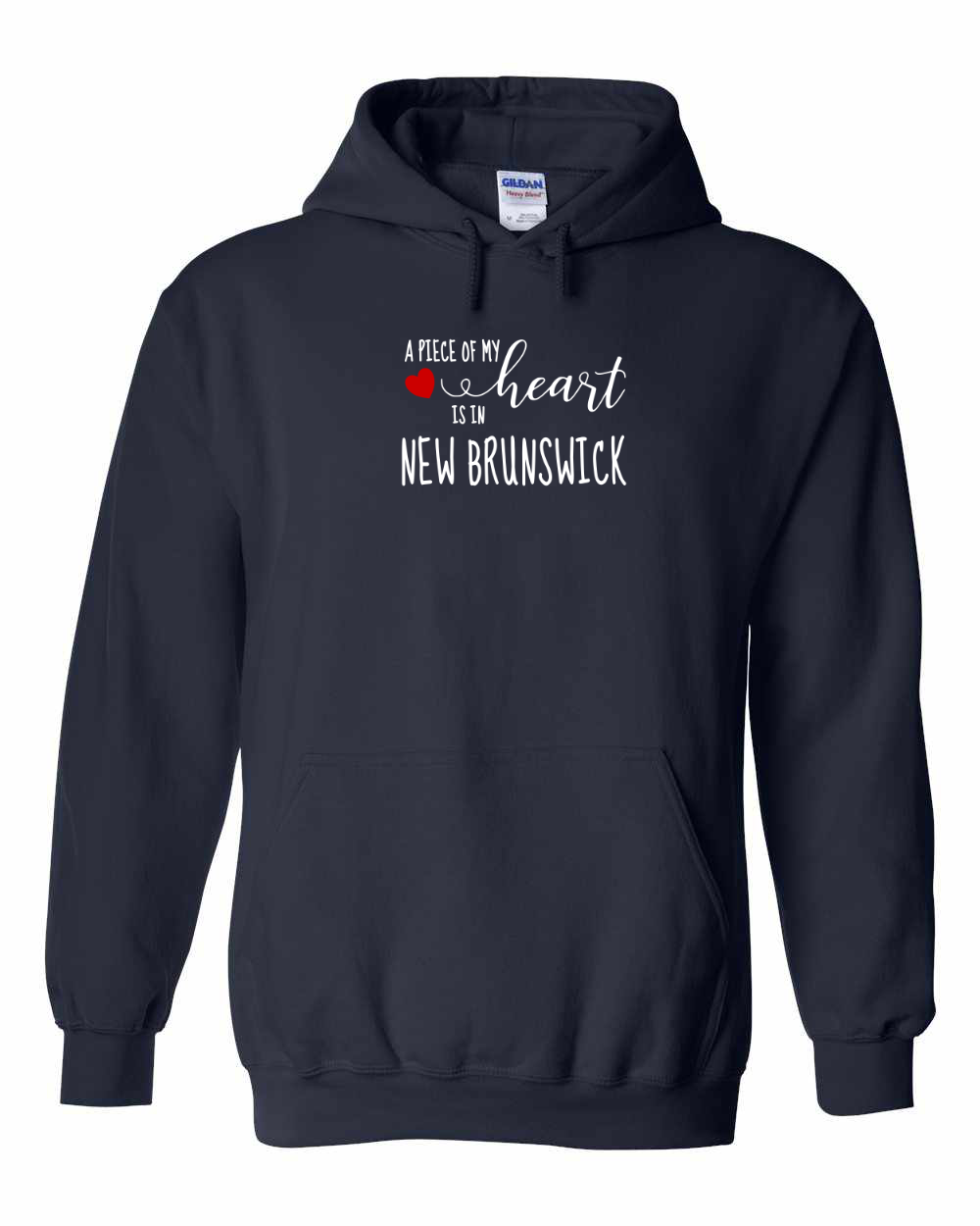 A piece of my Heart is in NB (Red Heart) Pullover Hoodie
