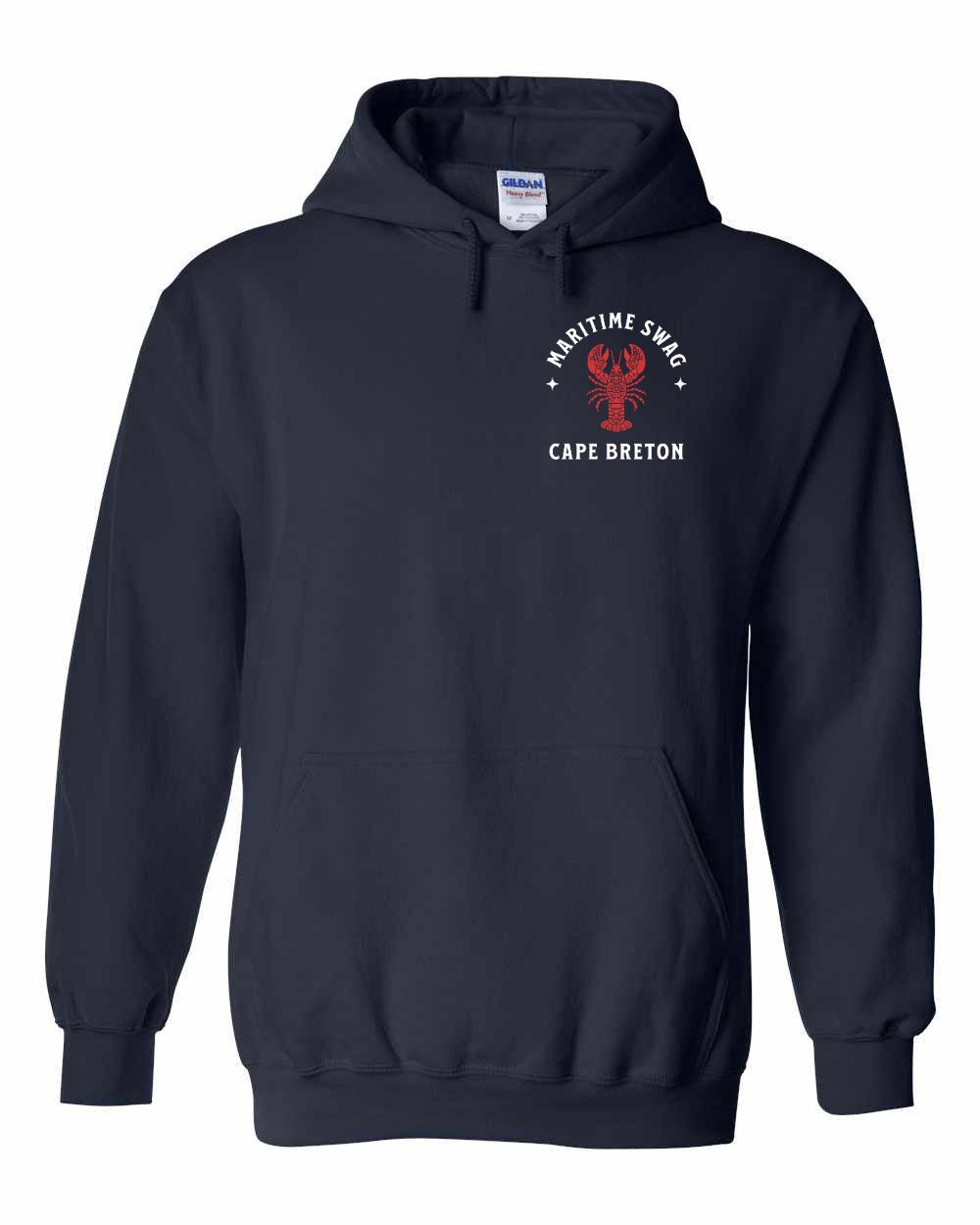 Maritime Swag Cape Breton Mandala Red Lobster Left Chest and Back Pullover Hoodie