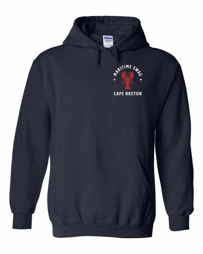 Maritime Swag Cape Breton Mandala Red Lobster Left Chest and Back Pullover Hoodie