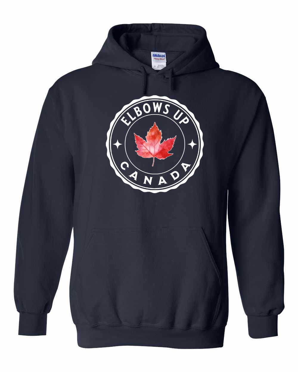 Elbows up Leaf Pullover Hoodie - Gildan Canada (sewn Internationally) - Unisex