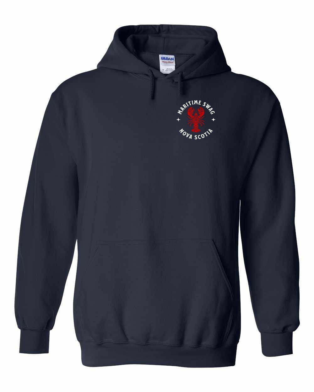 Maritime Swag NS Mandala Red Lobster Left Chest and Back Pullover Hoodie - Unisex