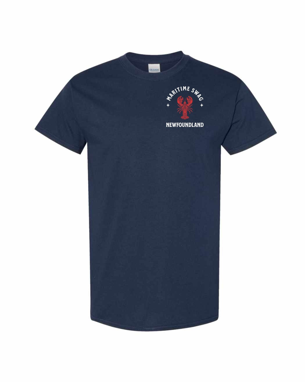 Maritime Swag NFLD Mandala Red Lobster Left Chest Men's Tee