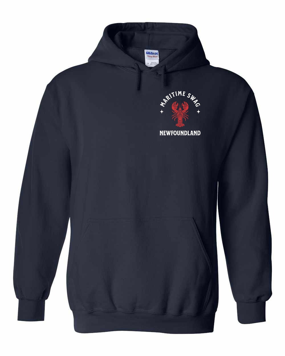 Maritime Swag NFLD Mandala Red Lobster Left Chest Pullover Hoodie - Unisex