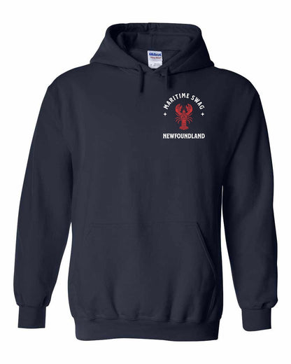 Maritime Swag Newfoundland Mandala Red Lobster Left Chest Pullover Hoodie