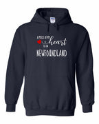 A piece of My heart in NFLD (Red Heart) Pullover Hoodie - Unisex