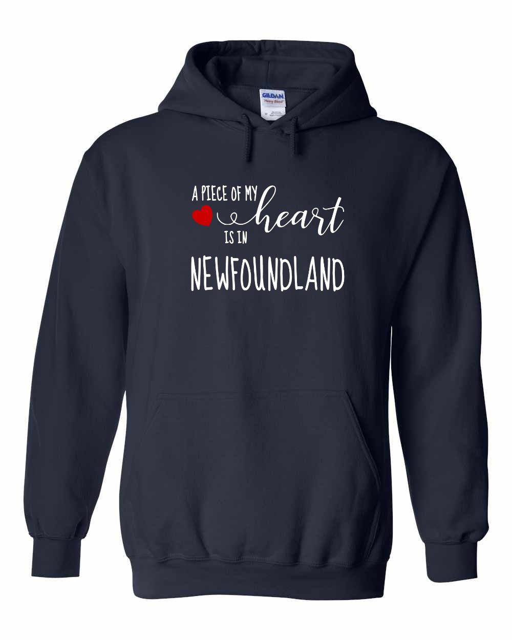 A piece of My heart in NFLD (Red Heart) Pullover Hoodie - Unisex