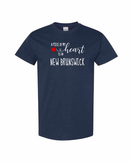 A piece of My heart in New Brunswick (Red Heart) Full Men's Tee