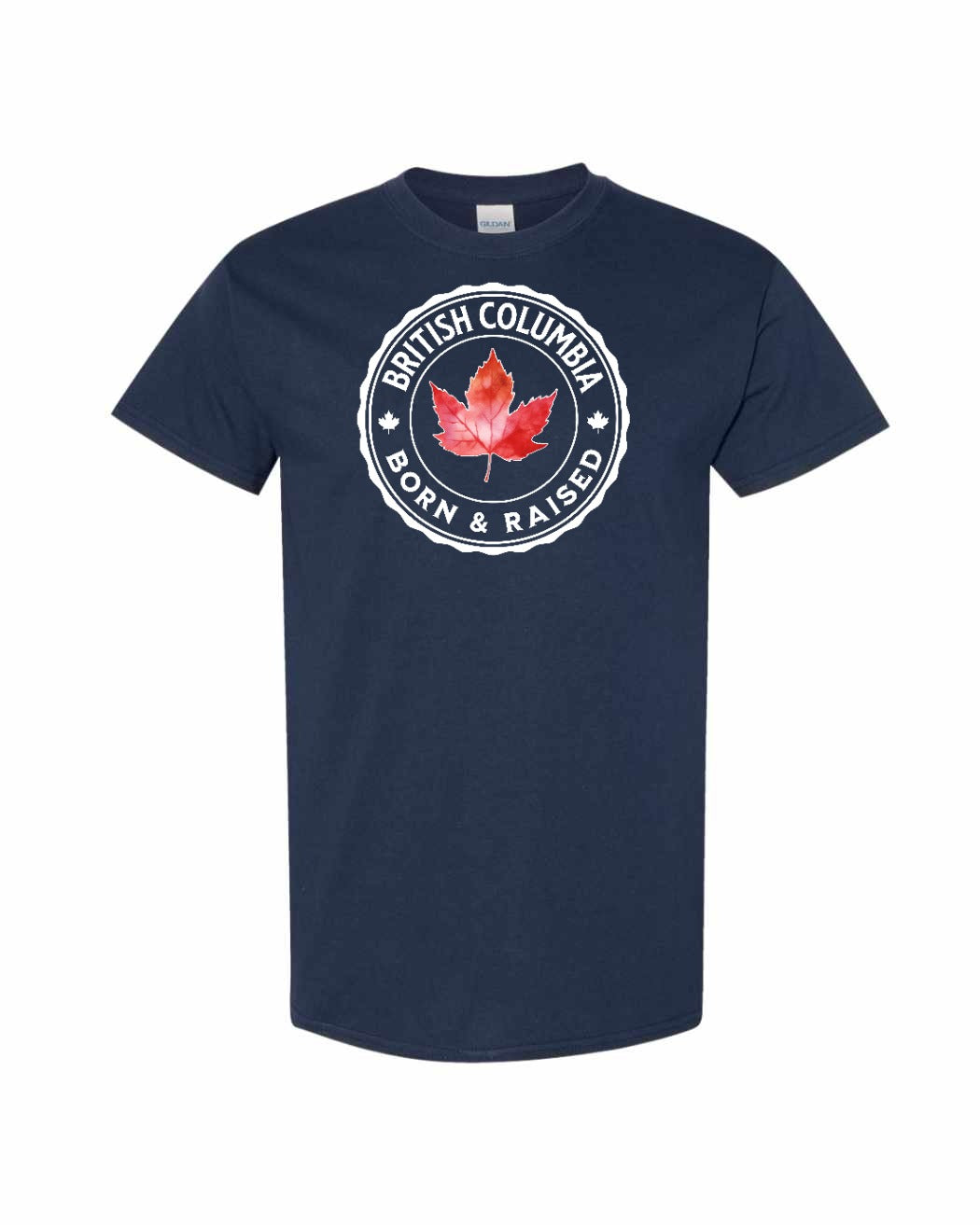 British Columbia  – Born & Raised Full Front Tee - Gildan Canada (sewn Internationally)