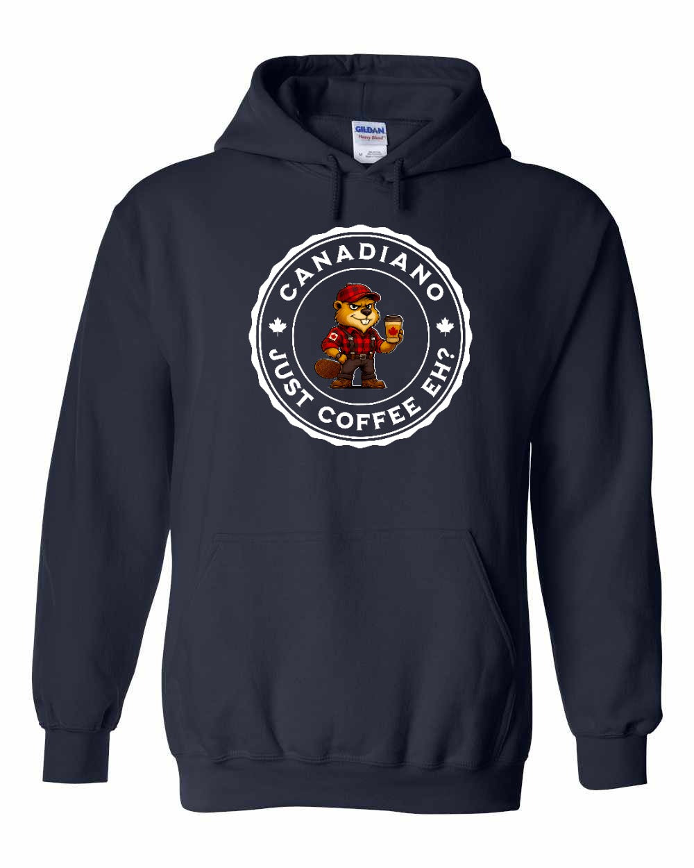 Canadiano just Coffee EH! Male Beaver Full Pullover