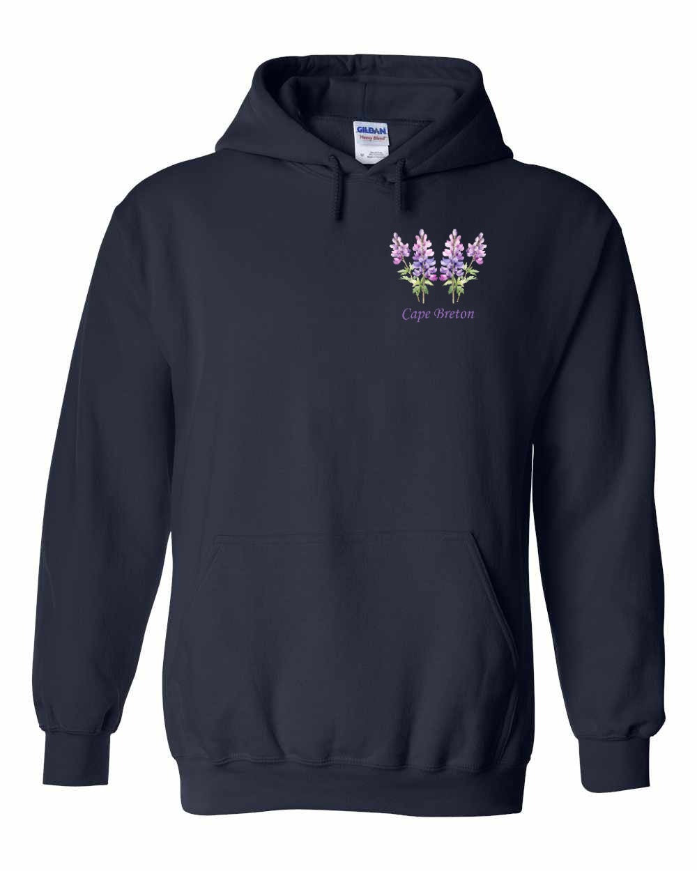 Cape Breton Lupin Left Chest Pullover Hoodie