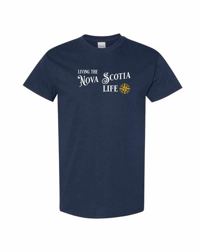 Living the Nova Scotia Life yellow Full mens-tee