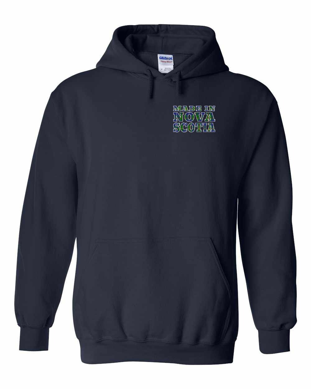 Made In NS ( Tartan Lettering) Left Chest and Back Pullover Hoodie - Unisex