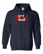 Made in Canada Flag Background Pullover Hoodie - Gildan Canada (sewn Internationally) - Unisex