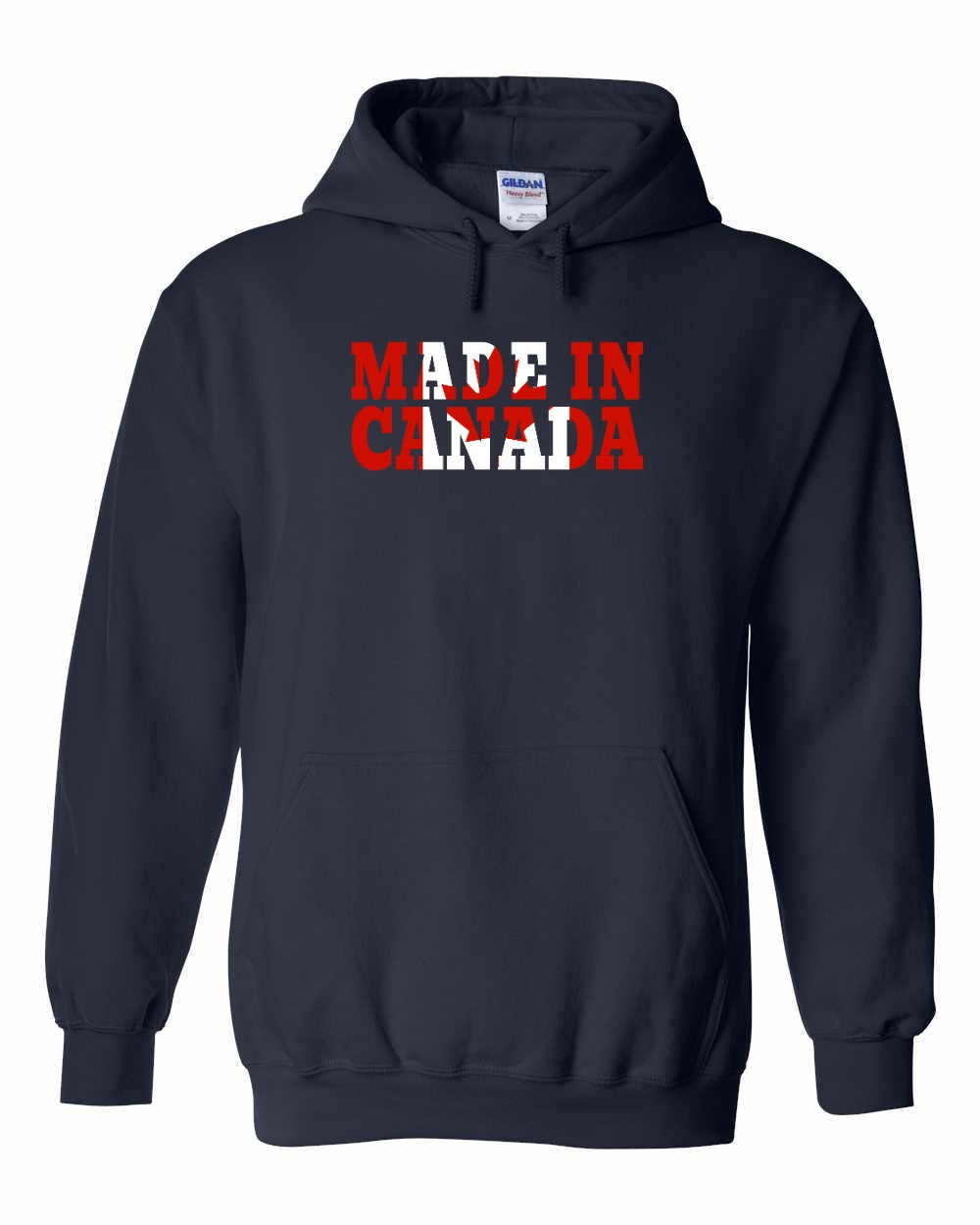 Made in Canada Flag Background Pullover Hoodie - Gildan Canada (sewn Internationally) - Unisex