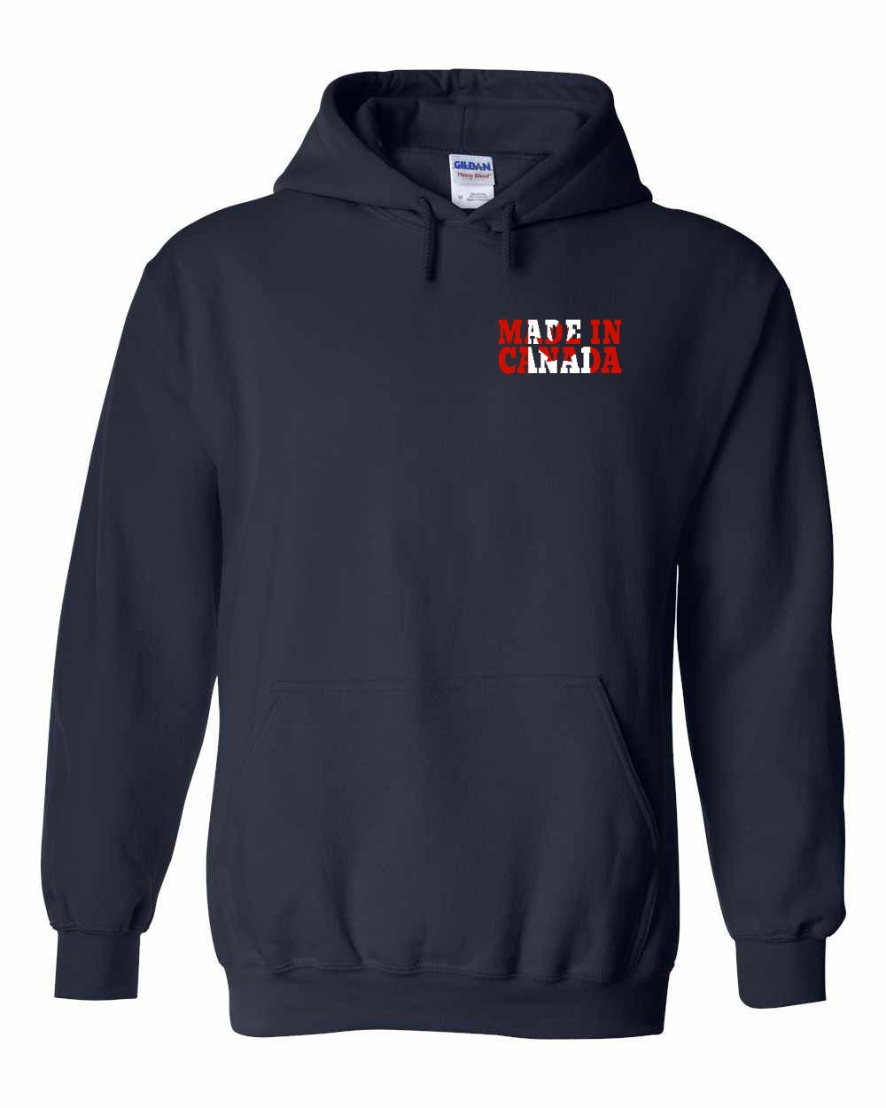 Made in Canada Flag Background Left Chest and Back Pullover